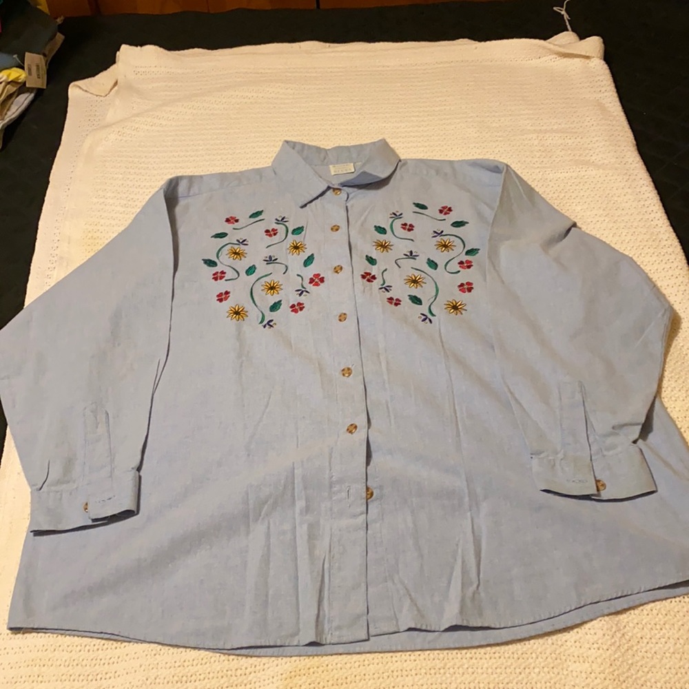 Mystic Blues decorative shirt size 22W